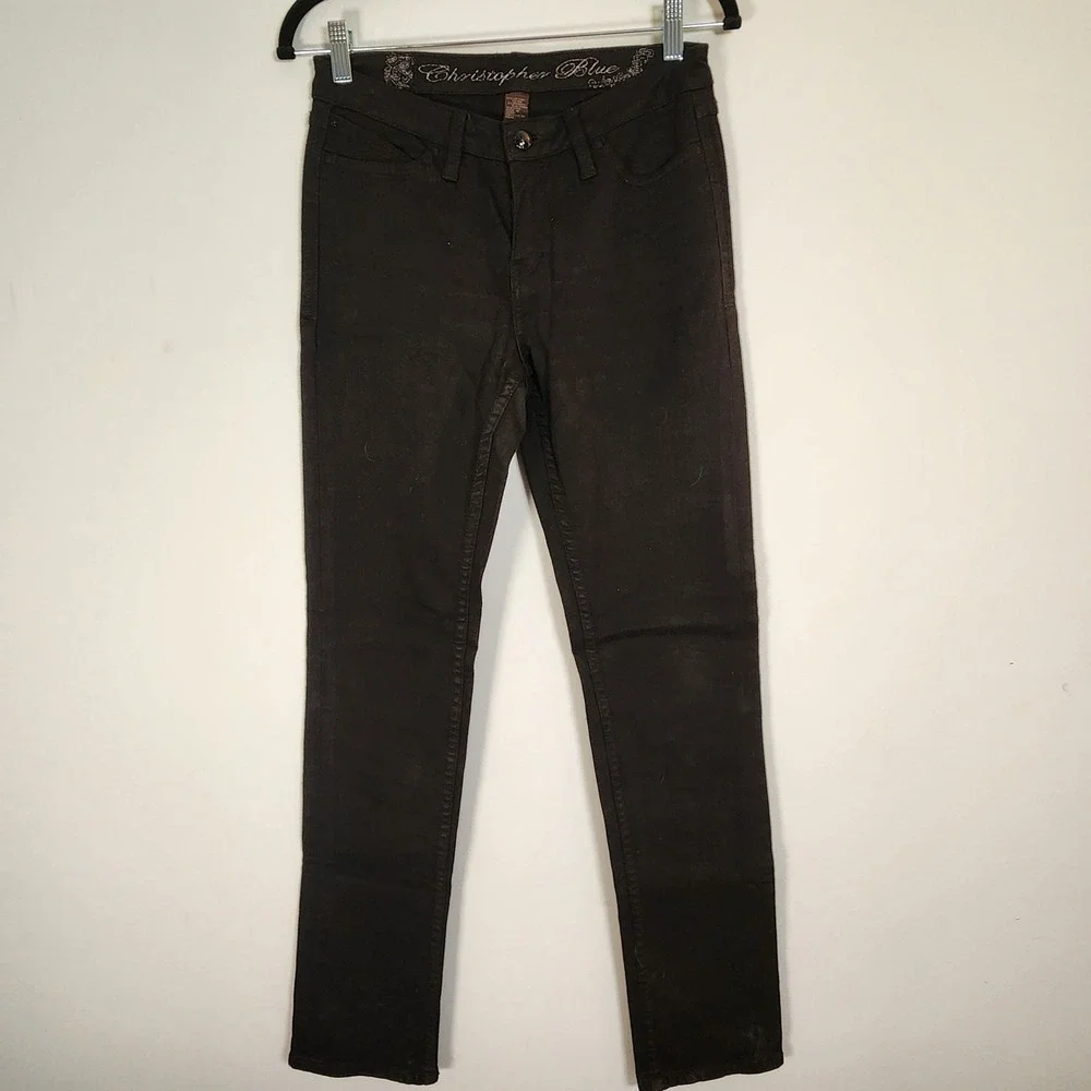 Christopher Blue Black Skinny Jeans Size 2 (Fits like 26)